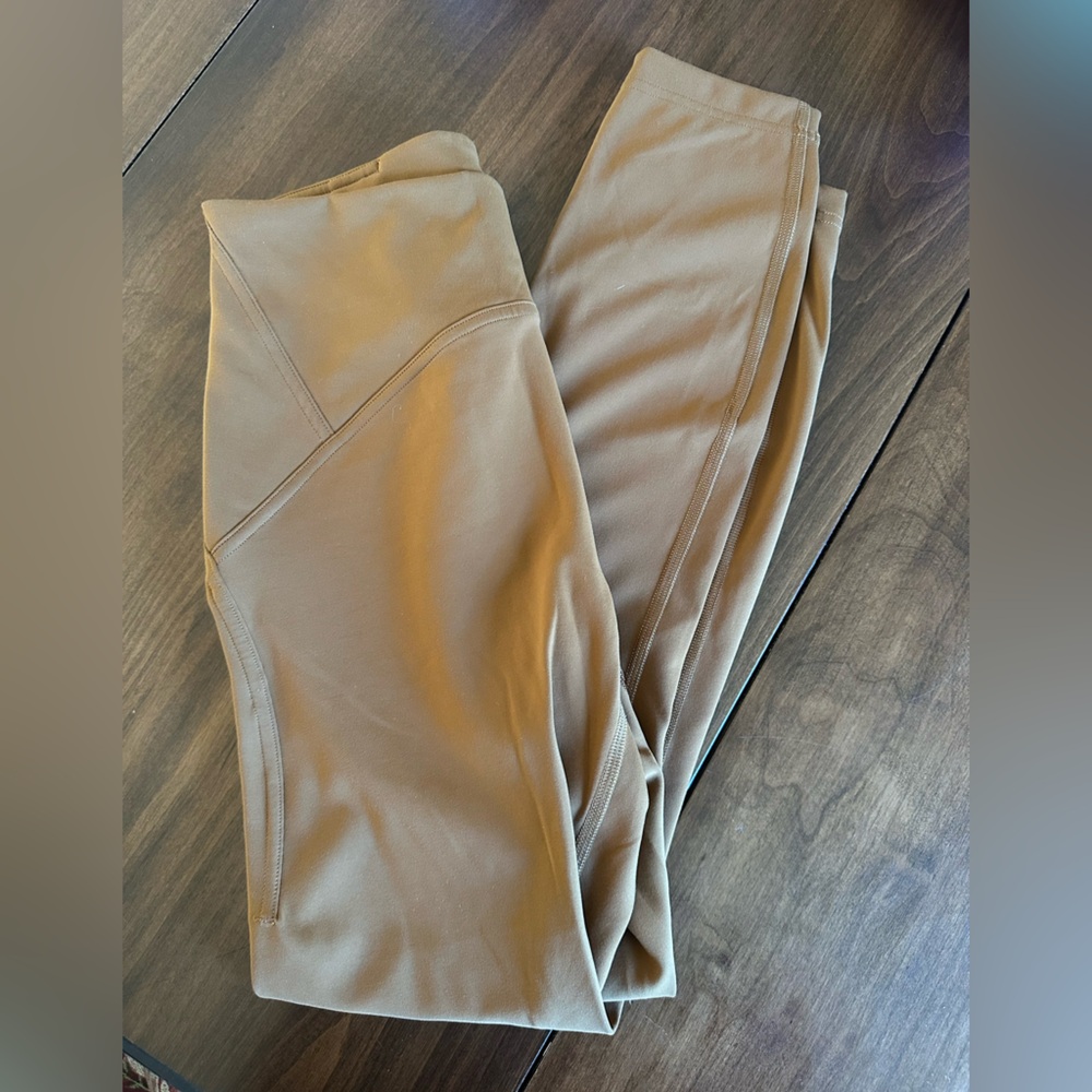 Lululemon tan leggings.